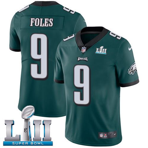 Men Philadelphia Eagles #9 Foles Green Limited 2018 Super Bowl NFL Jerseys